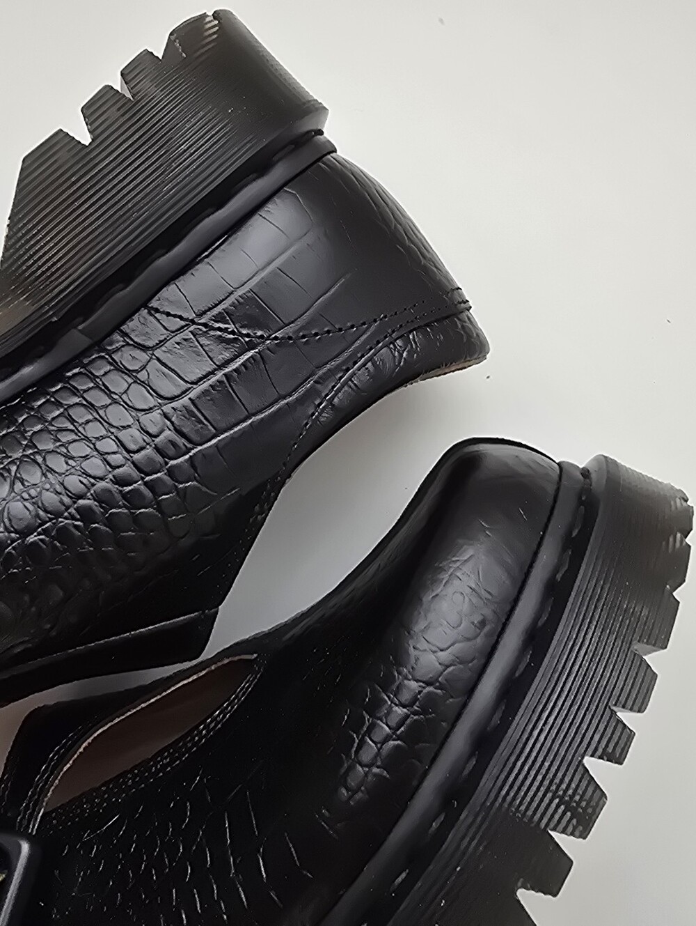 Dr. Martens Rejena Croc Emboss Leather Bex Mary Jane Black Size 9 NWOT - Picture 6 of 17